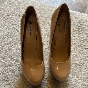 Bebe Nude Patent Heels